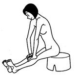 お風呂で行う膝の裏を伸ばす柔軟体操