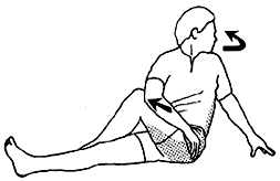 腸脛靭帯とお尻の筋肉を伸ばす柔軟体操2