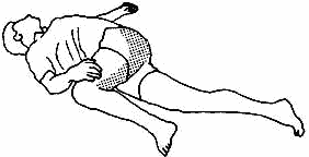 腸脛靭帯とお尻の筋肉を伸ばす柔軟体操1